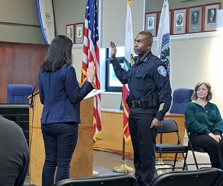 Eric Swift is Sworn in as Fort Bragg's New Police Chief