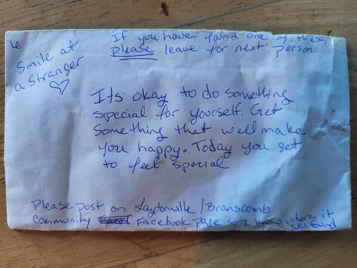 An Envelope Left Behind and a Small Town Moment of Grace